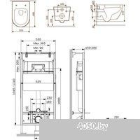 AM.PM Master Fit IS100101.801900 (белый глянцевый, с кнопкой смыва)