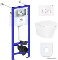 Унитаз Lavinia Boho Biore Compacto Rimless 6 в 1 77050179 (белое стекло)