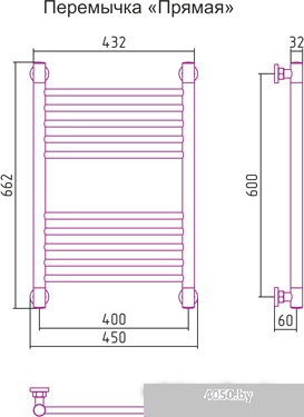 Полотенцесушитель Сунержа Богема+ 600x400 00-0220-6040