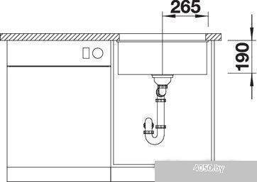 Кухонная мойка Blanco Subline 500-U (серый беж)
