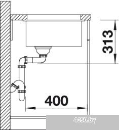 Кухонная мойка Blanco Subline 400-U (алюметаллик) [515753]