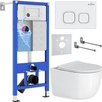 Roxen Vortex Tornado в комплекте с инсталляцией StounFix Dual Fresh 6 в 1 964425 (кнопка: белый глян