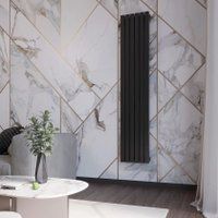 Faberg Quadro 1/50 (4 секции, черный матовый RAL-9005)