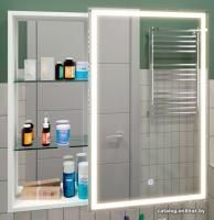 Континент Шкаф с зеркалом Aperio Led 80x80 (правый)