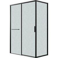 Grossman Style 130x80x195 120.K33.05.1380.21.02 (черный матовый/стекло шиншилла)