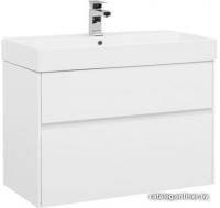 Aquanet Тумба Бруклин 85 00212598 с умывальником Slim Synergy (белый)