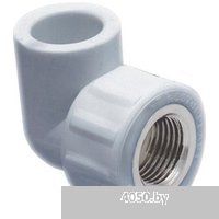 РосТурПласт Угольник ПП комбинированный с ВР (серый) 20х1/2