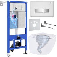 Roxen Antares Tornado в комплекте с инсталляцией StounFix Dual Fresh 6 в 1 968395 (кнопка: белый гля