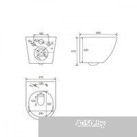 Abber Bequem AC1100MB-AC0105-AC0121MB (с кнопкой смыва)