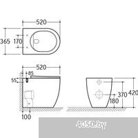Roxen Antares 650185-01 Rimless Soft Close