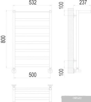 Полотенцесушитель TERMINUS Хендрикс П8 500x800 нп