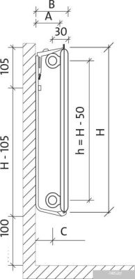 Радиатор Purmo Hygiene H10 300x500
