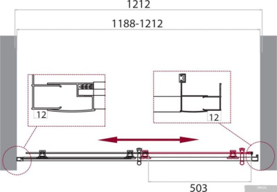 BelBagno UNO-195-BF-1-120-CH-CR