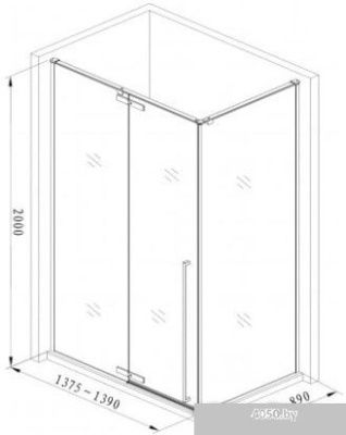 Aquanet Ideal AE-AXC94MB-S-B (прозрачное стекло)