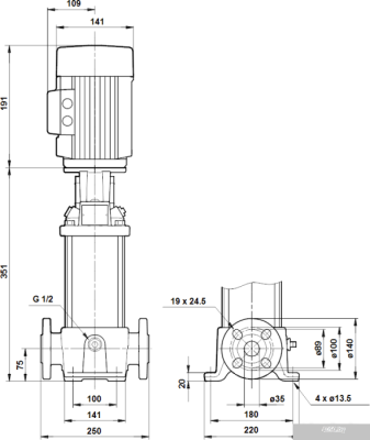 Насос Grundfos CR 1-7 A-FGJ-A-E-HQQE