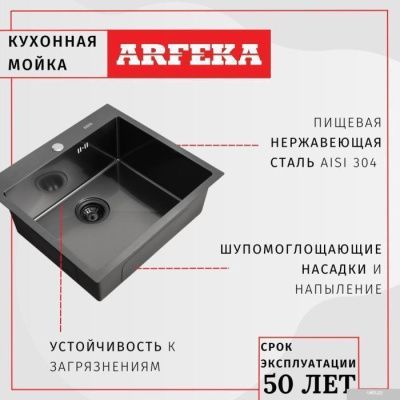ARFEKA AF 600*505 Black PVD Nano
