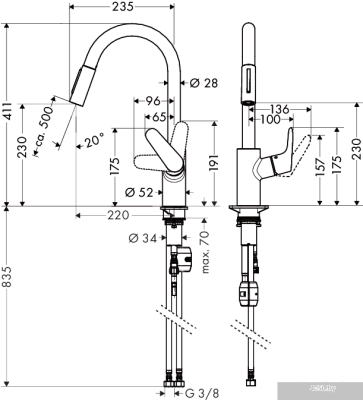 Смеситель Hansgrohe Focus 31815000