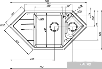 Кухонная мойка IDDIS Vane G V26B965i87