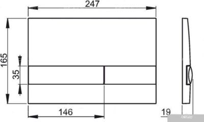 Панель смыва Alcaplast M1713 (хром глянцевый)