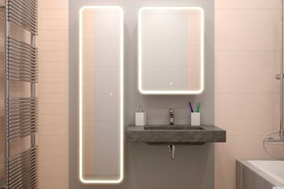 Континент Шкаф с зеркалом Elliott Led 60x80 (правый)