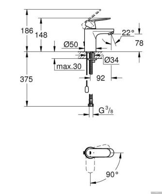 Grohe Eurosmart Cosmopolitan 2337800E