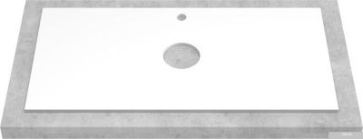 ЗОВ Тумба под умывальник Дион 80 D80LHO0M9003GKV5-KP13W (белый глянец/дуб)