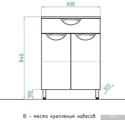 Style Line Тумба Жасмин 60 1 ящик