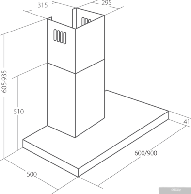 Akpo Feniks Slim Glass 60 WK-9 (нержавеющая сталь/черный)
