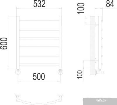 Полотенцесушитель TERMINUS Классик П6 500x600 нп
