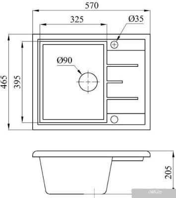 Кухонная мойка БелЭворс Mila (белый)