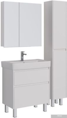 Lemark Шкаф с зеркалом Universal 80 LM80ZS-U (белый глянец)