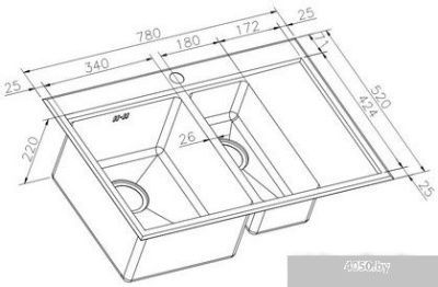 Кухонная мойка ZorG RX-5178-2-L