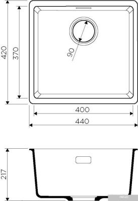 Кухонная мойка Omoikiri Kata 44-U MA