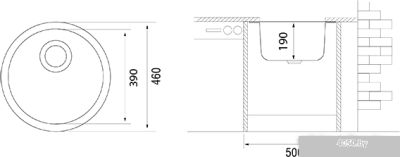 Кухонная мойка Longran Ultra ULS460 (marone/93)