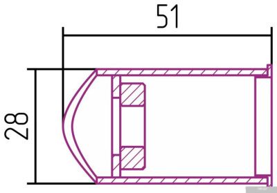 Сунержа скрытого подключения для МЭМ d 28 мм 5019-1522-0028