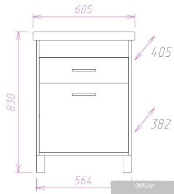 Onika Тумба с умывальником Натали 60.13 + Фостер 60