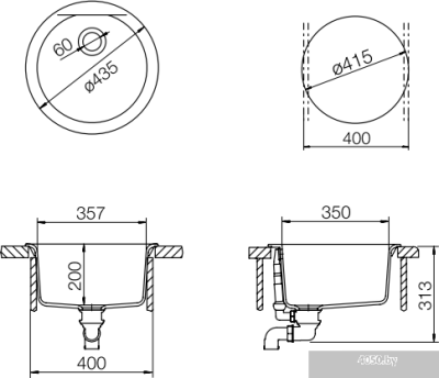 Кухонная мойка Schock Euro 40R (R-100) Terra [700229]