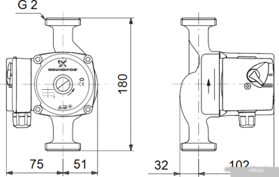 Насос Grundfos UPS 32-60 180