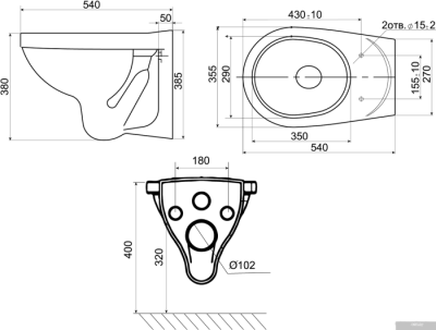 Унитаз Santeri Альфа Комфорт 1.3816.4.S00.00B.0