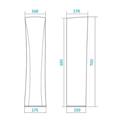 Пьедестал для умывальника Santek Бриз WH110595