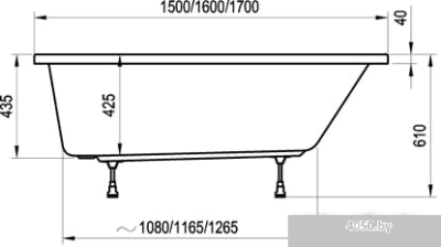 Ванна Ravak Chrome 170x75 (C741000000)