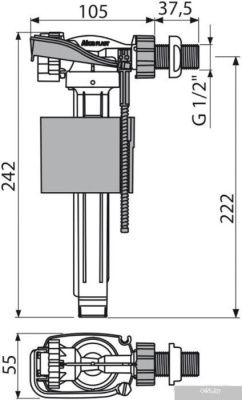 Alcaplast A160-1/2-BL-01