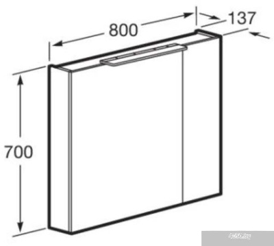 Roca Шкаф с зеркалом Oleta 80 7857647806