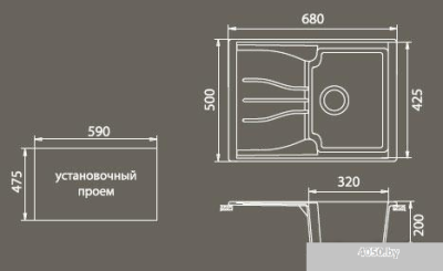 Кухонная мойка GranFest Standart GF-S680L