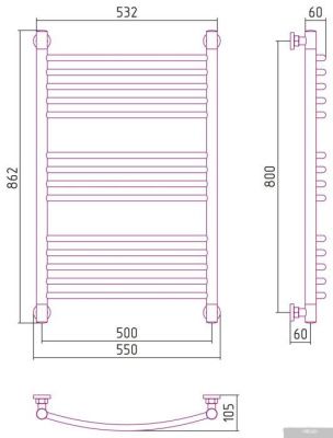 Сунержа Богема+ выгнутая 800х500 31-0221-8050