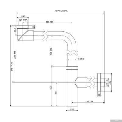 Wellsee Drainage System 182124000 (хром)