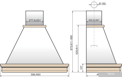 Elikor Вилла Валенсия 60П-650-П3Л (бежевый/дуб неокрашенный)