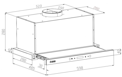 Кухонная вытяжка Grand Toledo GC 60 (черный)