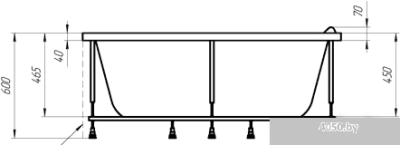Ванна 1Марка Aelita 170x75