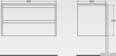 BelBagno Тумба под умывальник Kraft-900-2C-SO-PP (pino pasadena)
